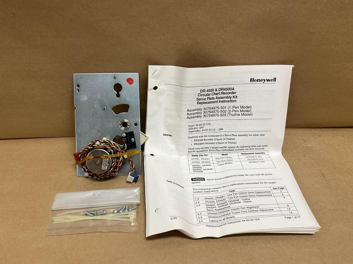 Used Honeywell 30754975-503 Servo Plate Assembly Truline DR4500