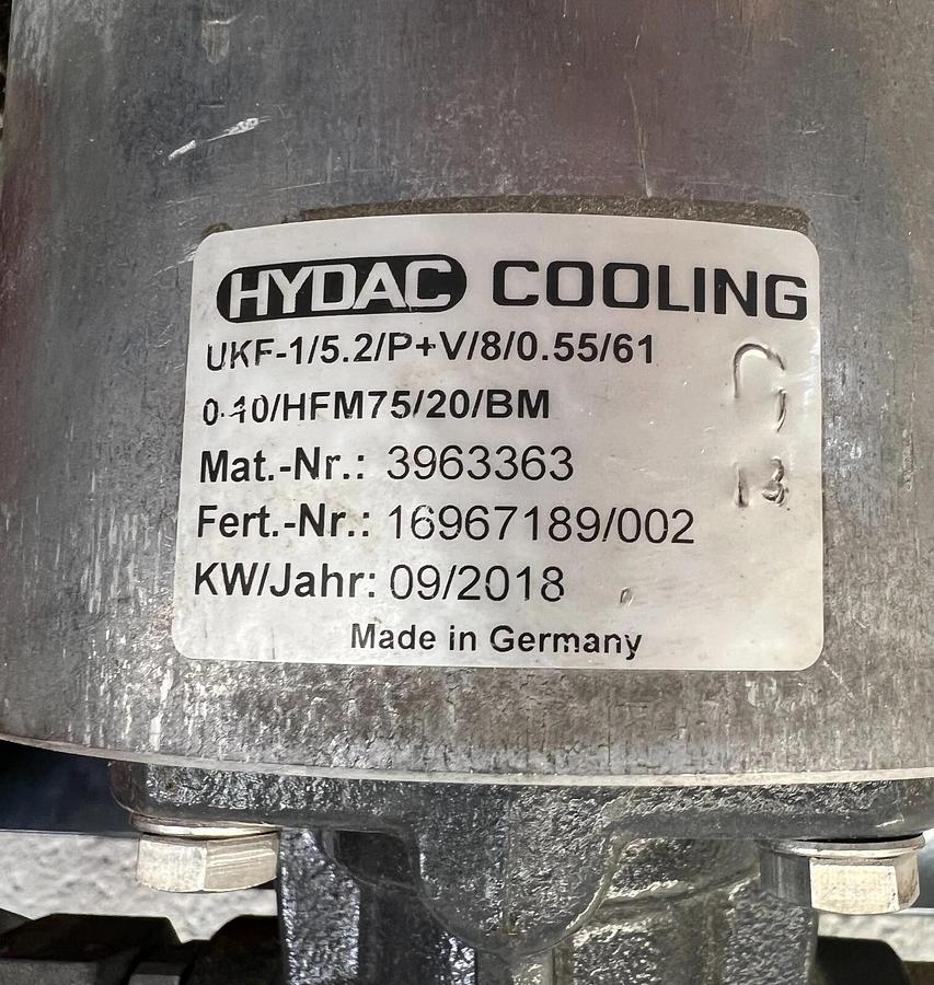 Used Hydac UKF-115.2/P+V/8/0.55/61 Pump, Motor, Filter, Heat Exchanger Unit