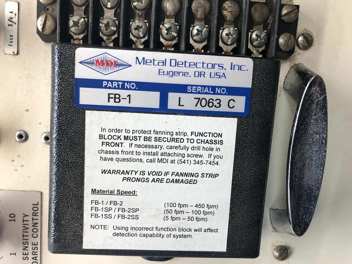 Used Metal Detectors Inc. CCW 65A Metal Detector Controller, Serial # 5574