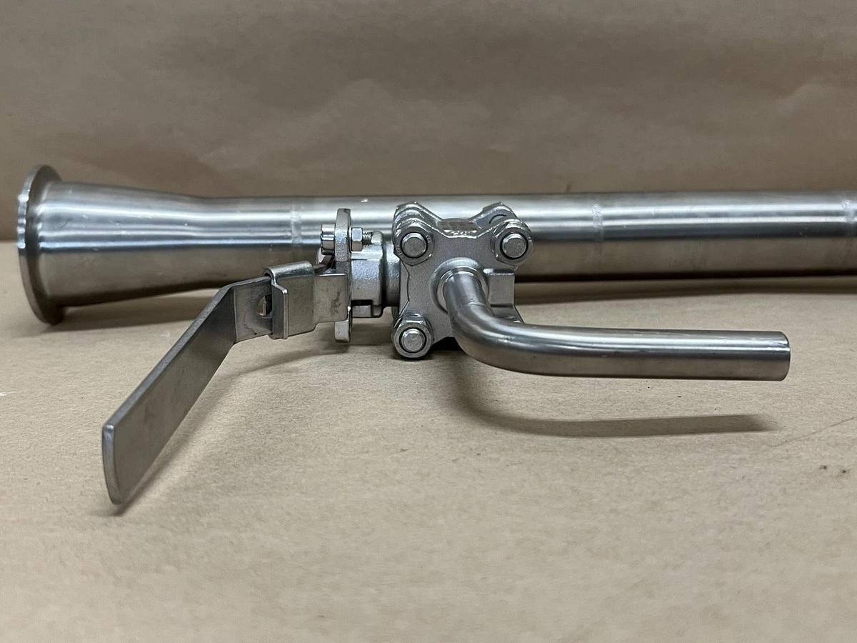 Used Gemü Series 77 316L SS DN 15-1/2 Ball Valve Assembly