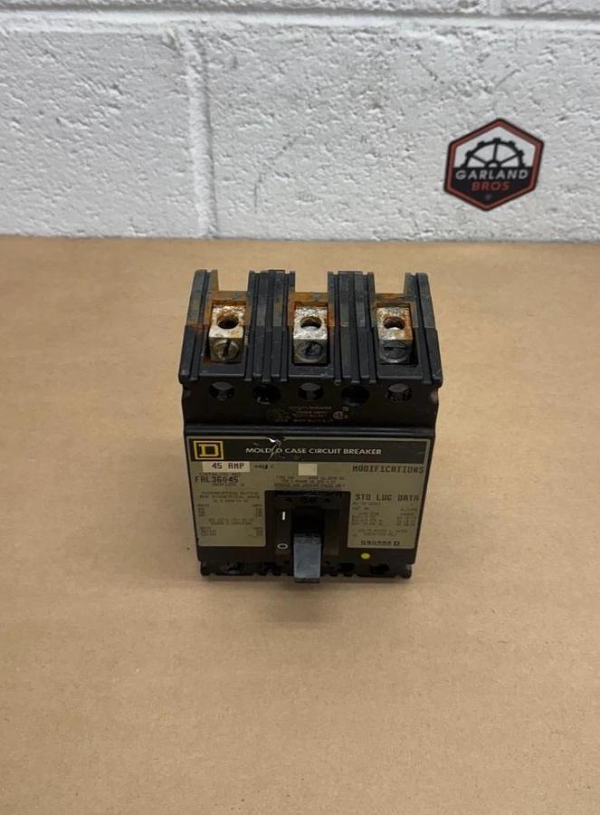 Used Square D FAL36045 45A 3 Pole Circuit Breaker