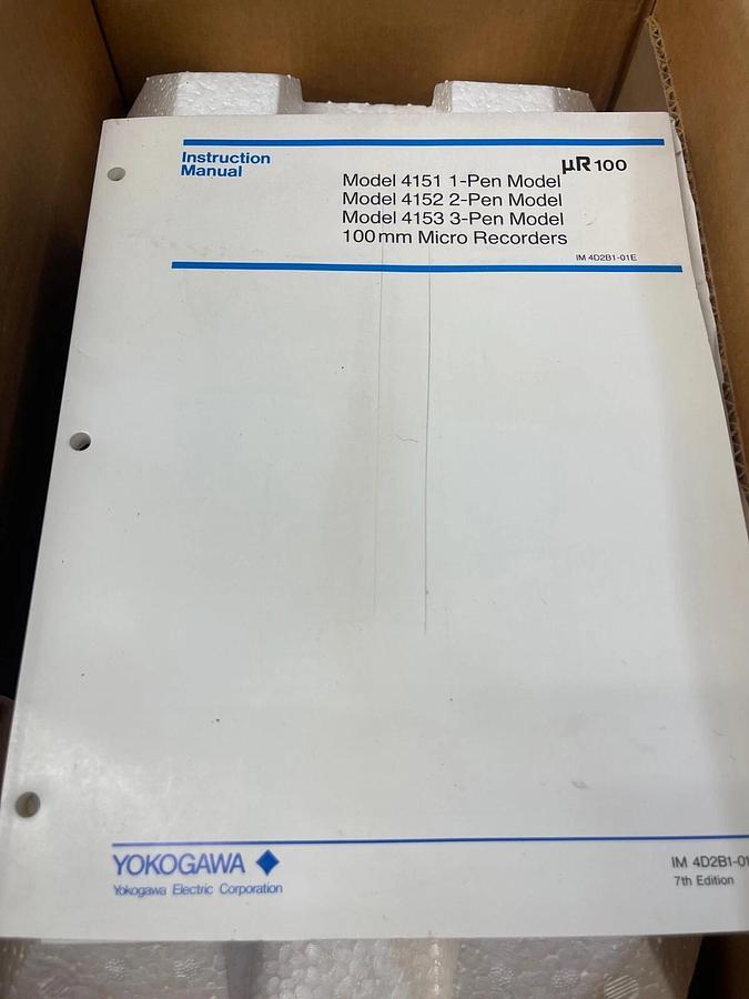 YokoGawa 4153, 100 mm Micro Recorder, 3-Pen Model