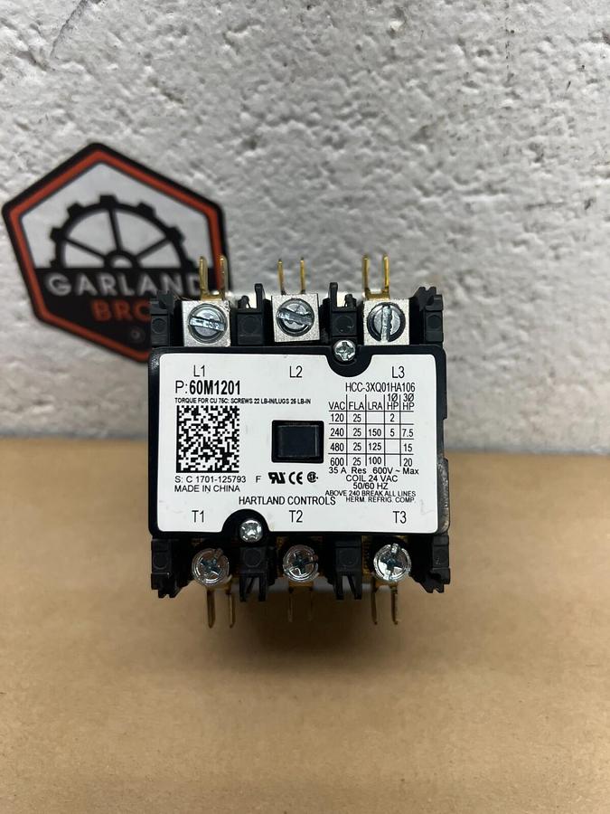 Used Hartland Controls HCC-3XQ01HA106 Contactor