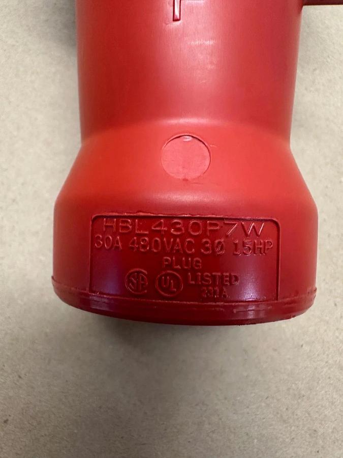 Used Hubbell HBL430P7W Pin and Sleeve Plug