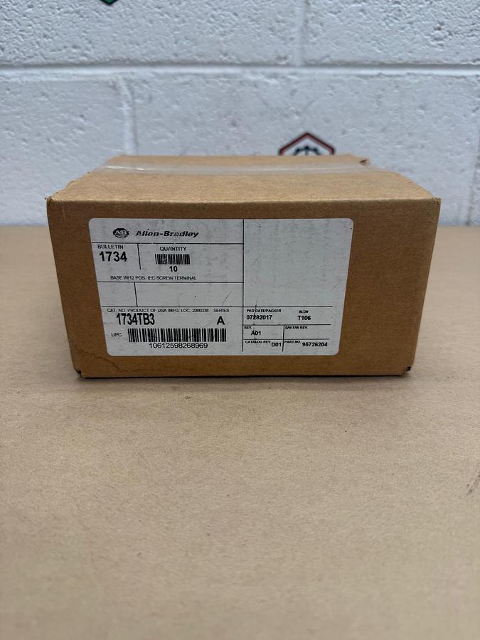 Used Allen Bradley 1734TB3 Ser A Point I/O Module, Terminal Base - Lot of 10