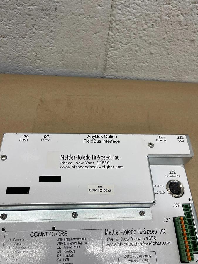 Used Mettler-Toledo XRTC PCB Assembly, AnyBus Option, FieldBus Interface
