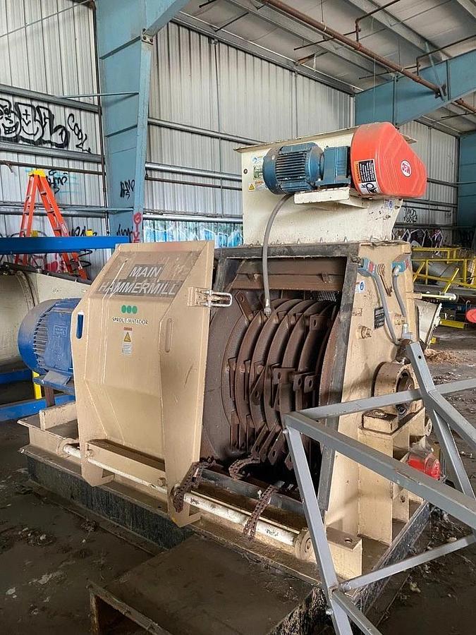 Used Andritz 43245 Hammer Mill & 1224 Feeder, 350Hp @ 1780RPM Motor