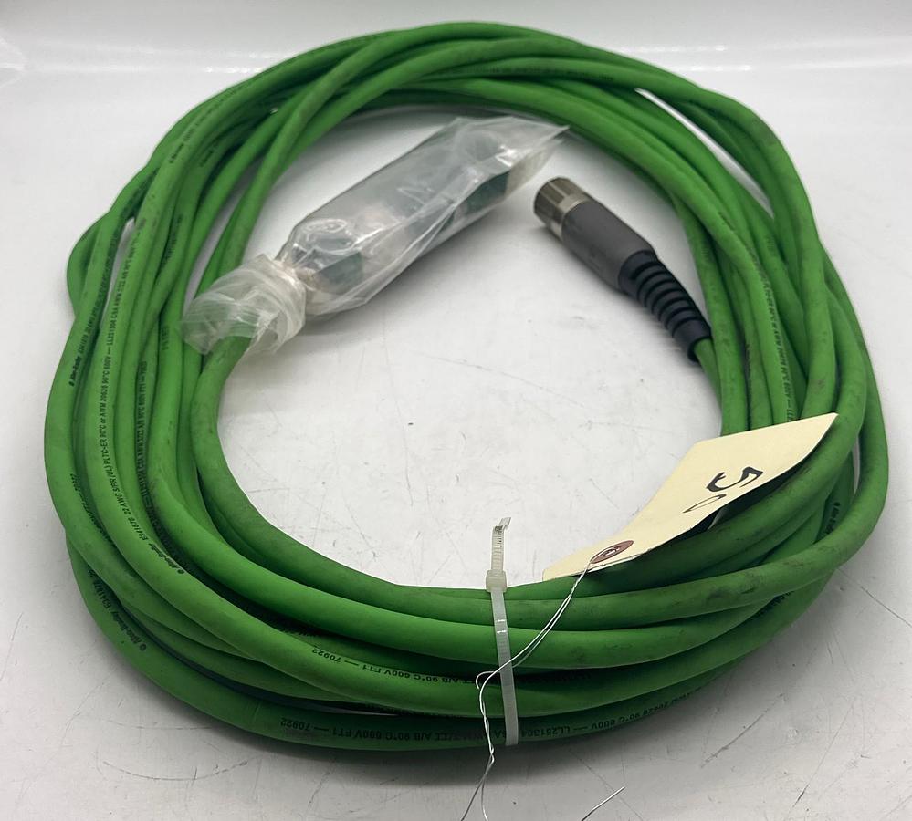 Used Allen-Bradley 2090-CFBM7DF-CEAA25 Feedback Cable, Ser A, 22 AWG, 15m