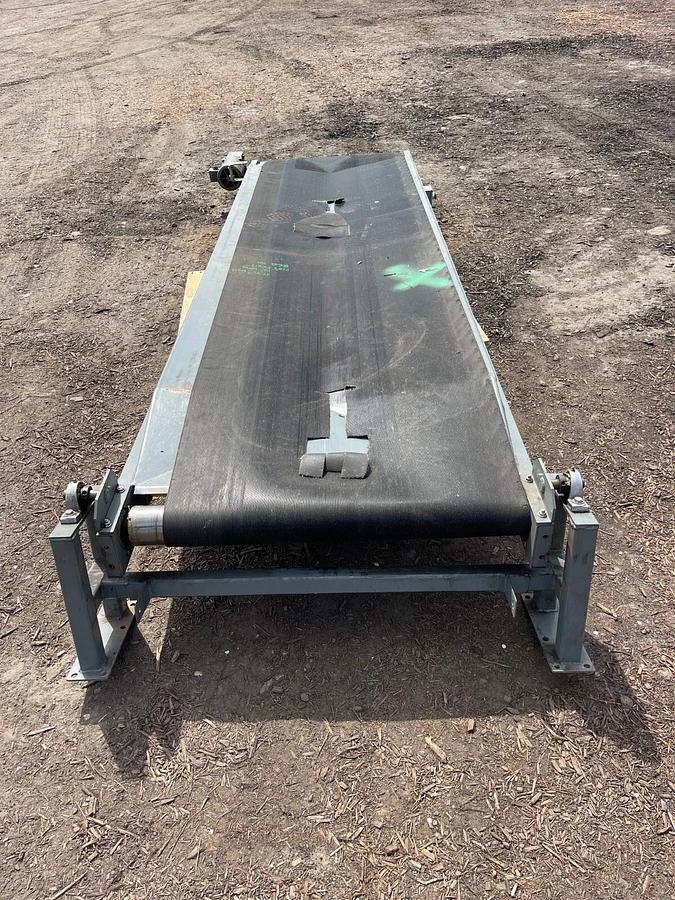 Used Conveyor Belt W:33.75” L:144” Longitudinal Groove Belt, Baldor 1/2Hp 1725 RPM