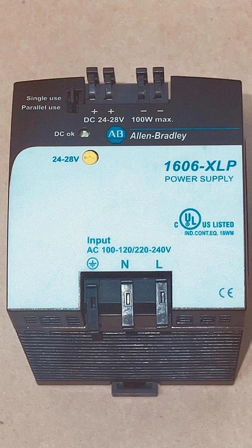 Used Allen Bradley 1606-XLP100E Ser A 24VDC 4.2A 100W Power Supply