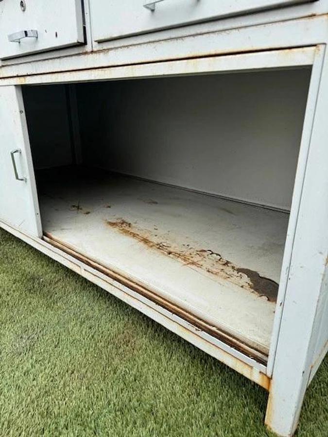 Used Imoaco 80”x36” Industrial Shop Desk, 4-Drawer (16”x20”) 36” Working Height