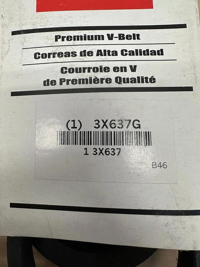 Used Dayton 3X637G V-Belt *NEW*