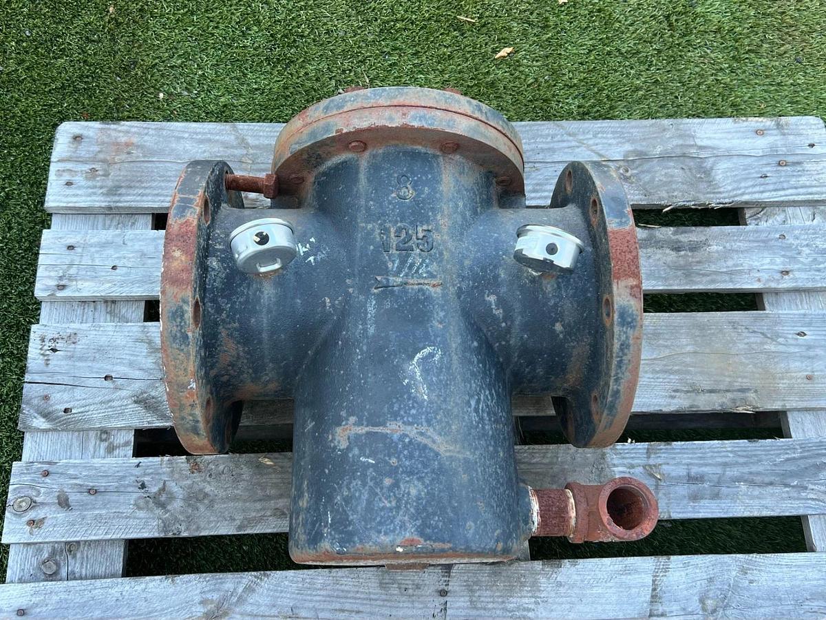 Used 8" Cast Iron Simplex Basket Strainer, 125 PSI