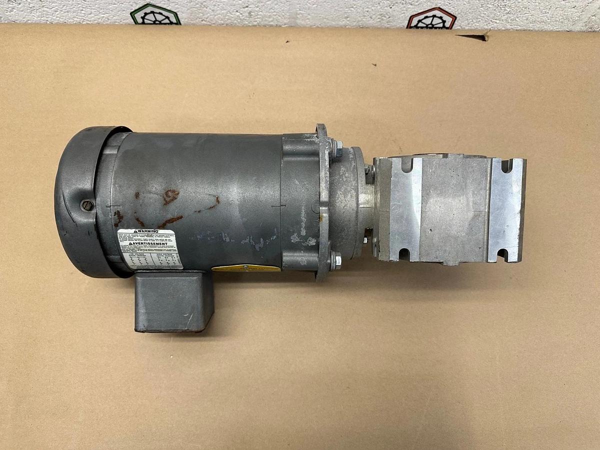 Used Nord SK1SI50 Flexbloc Worm Gear, Baldor KM3454 0.25Hp Motor @ 1725Rpm
