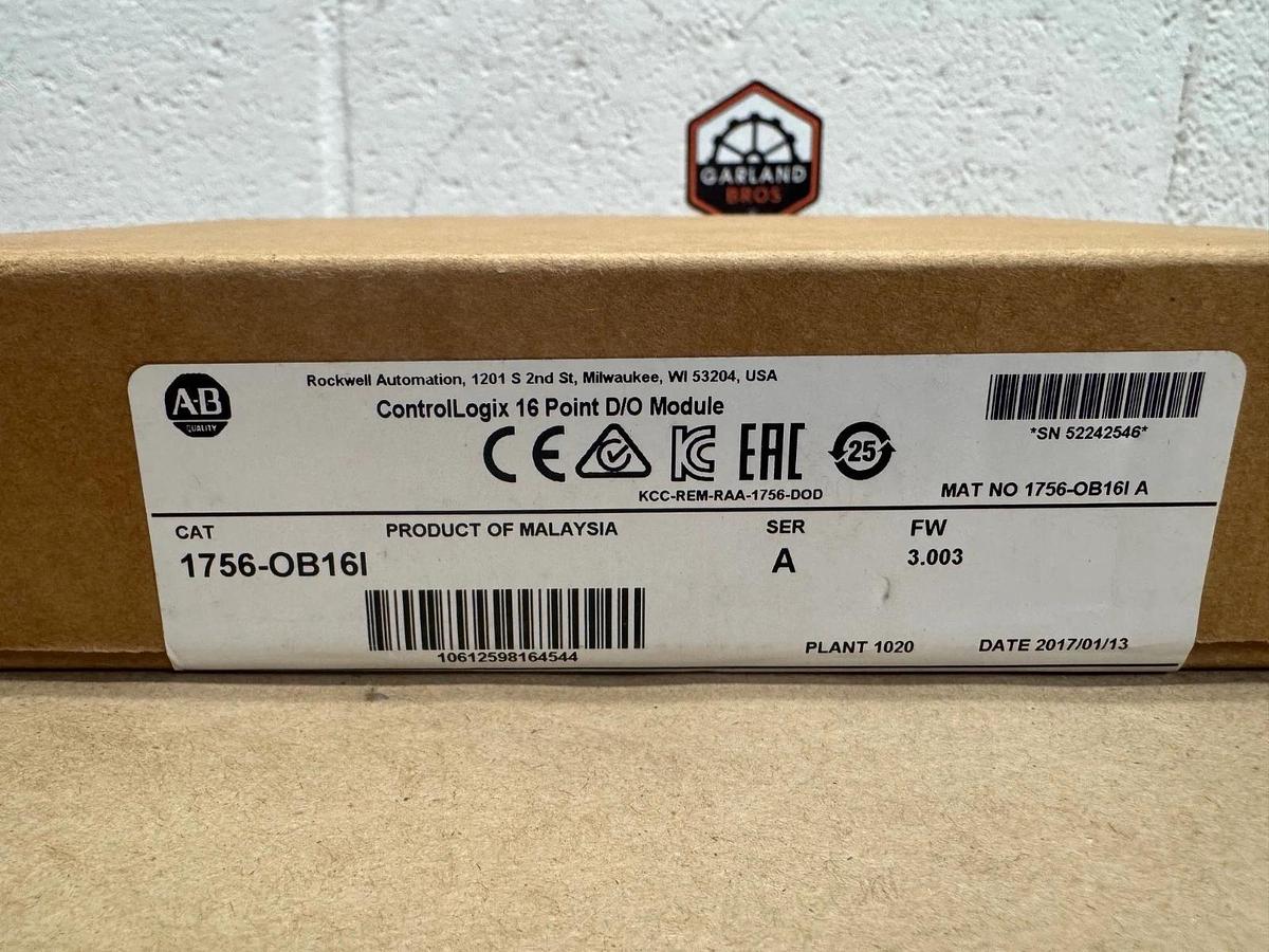 Used Allen Bradley 1756-OB16I Ser A ControlLogix 16 Point D/O Module *FACTORY SEALED*