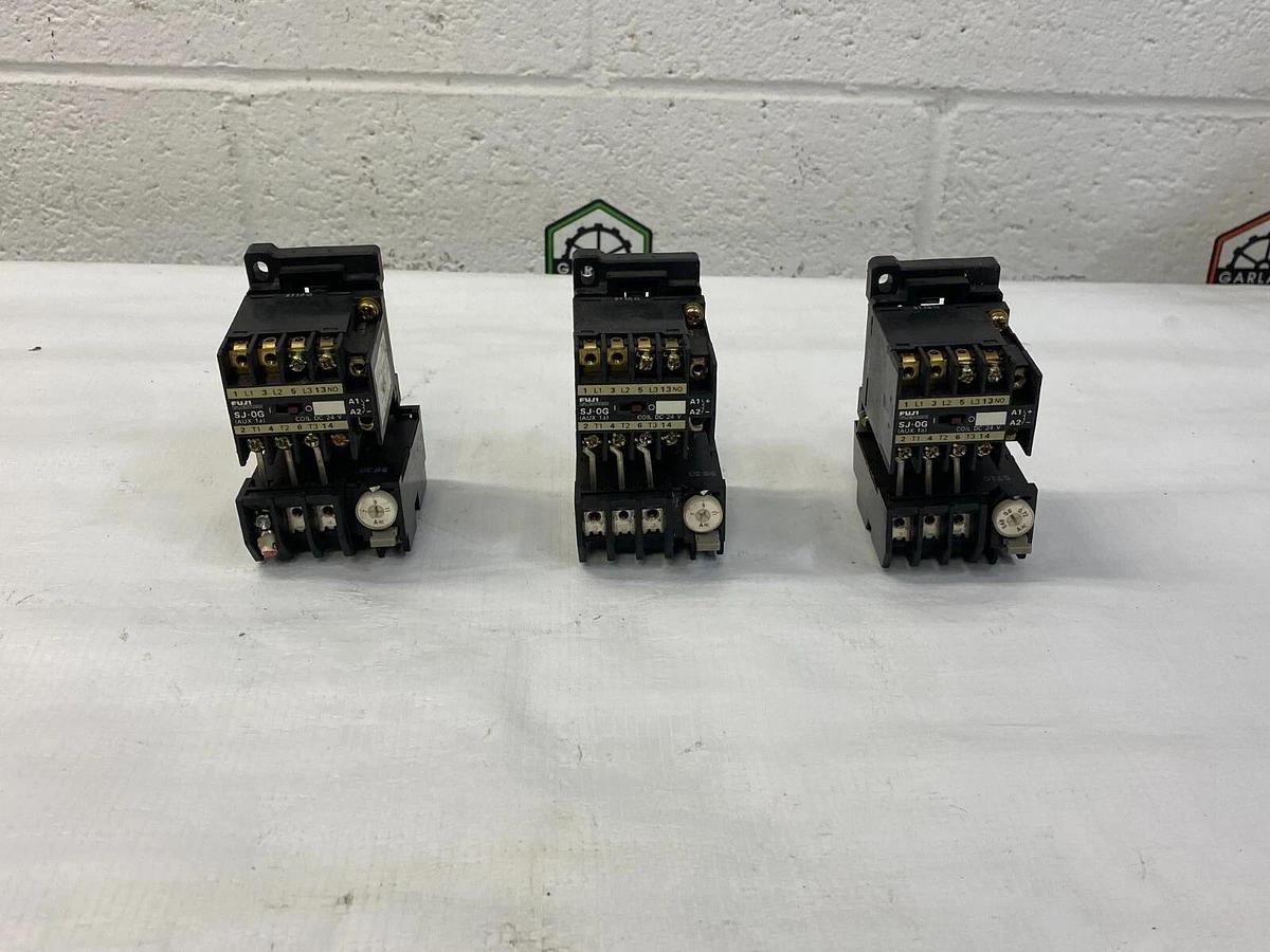 Used Fuji Electric SJ-0G Magnetic Contactors - Lot of 3