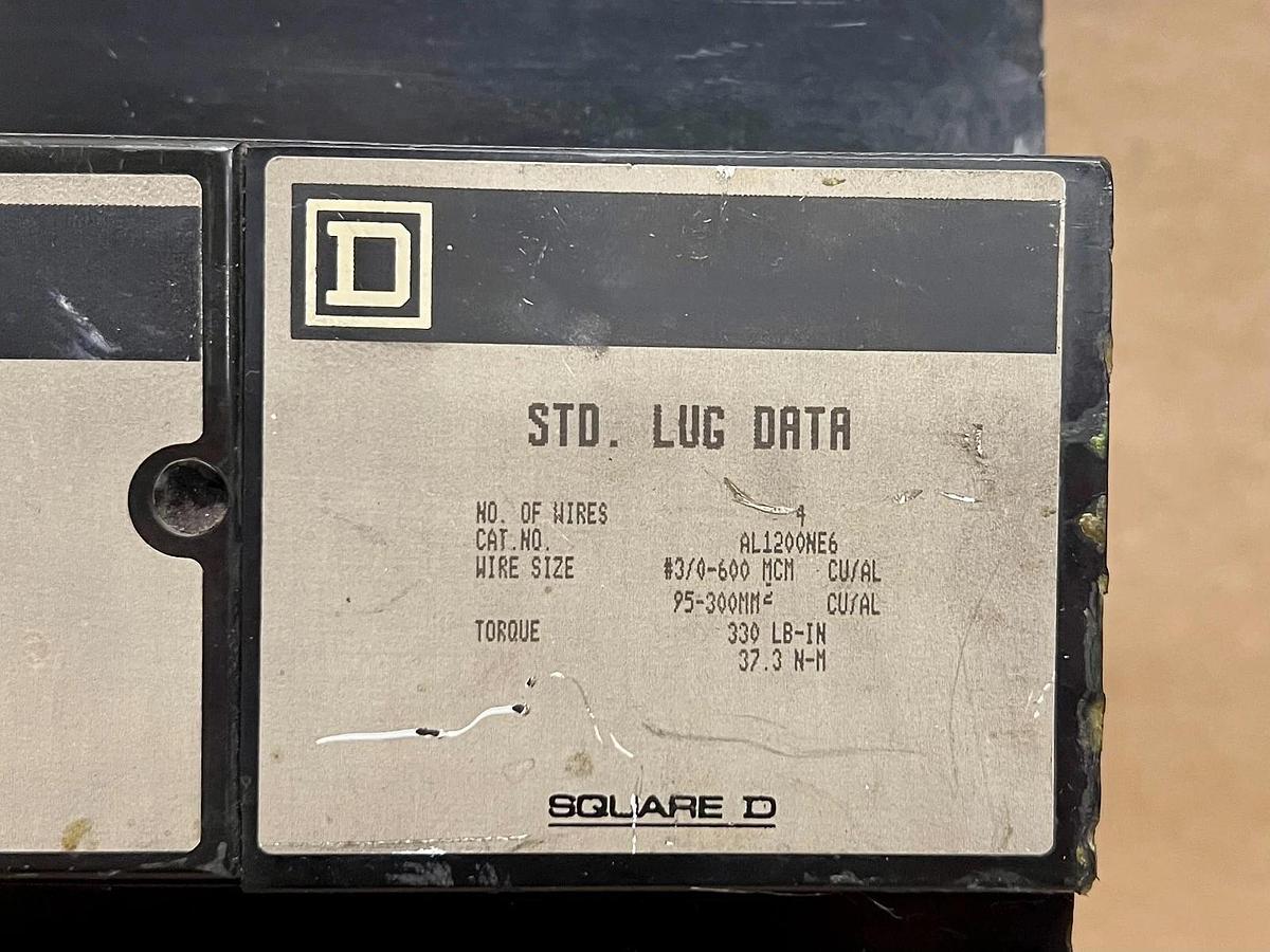 Used Square D NC36800 Ser 2, 800A, 3P, 600VAC Industrial Molded Case Circuit Breaker