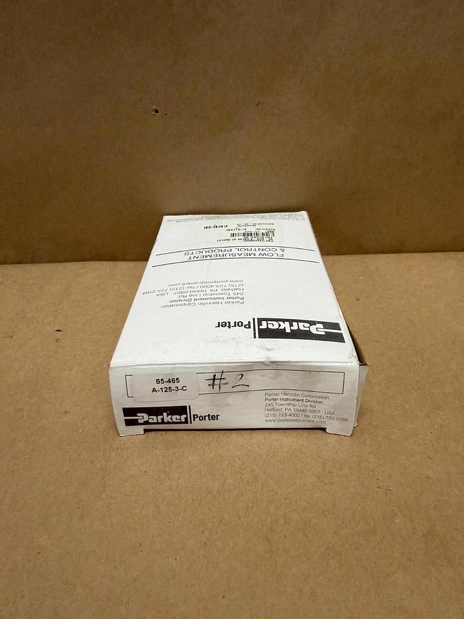 Used Parker A-125-3-C Porter Flow Valve *NEW*