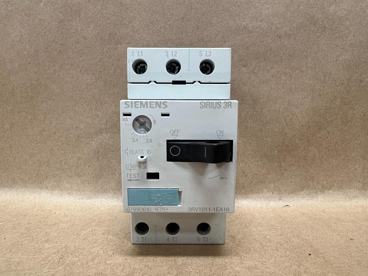 Used Siemens 3RV1011-1EA10 SIRIUS 3R Motor Protector Circuit Breaker