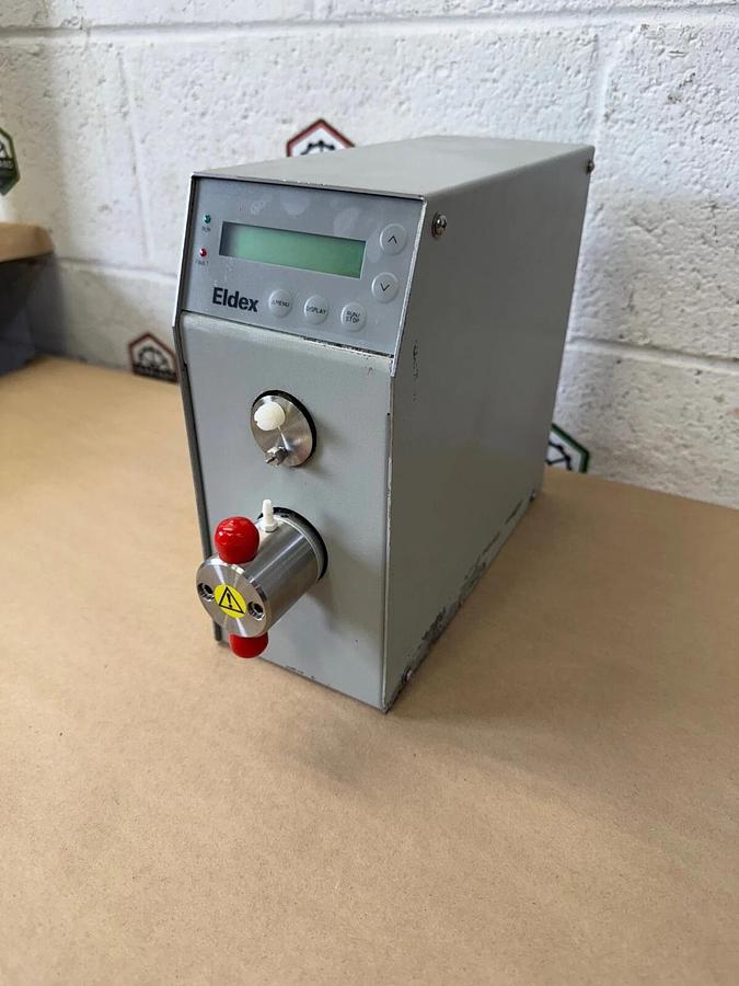 Used Eldex Corp 5966 Optus 1SM, Pressure Metering Pump, 1/8 Head, 0.003 to 5 mL/min