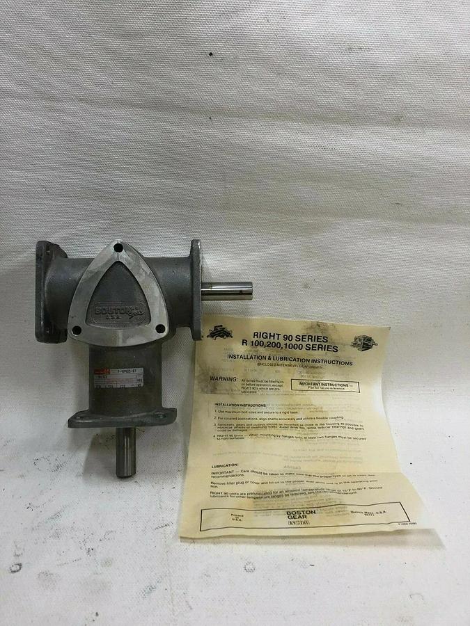 Used Boston Gear RA1522 Spiral Right Angle Bevel Speed Reducer