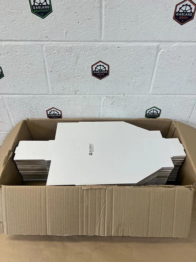 Global Industrial 228173 4”x12”x4-1/2” Open Top White Corrugated Bin Box Qty 50