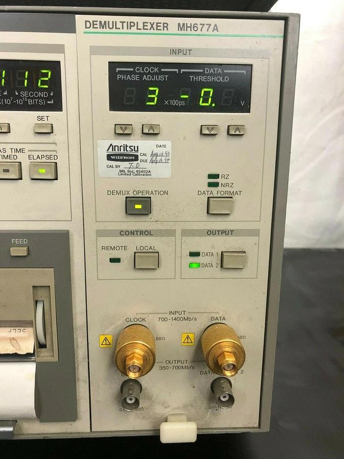 Used Arnitsu ME522A Error Rate Measuring Equipment. Receiver and Transmitter