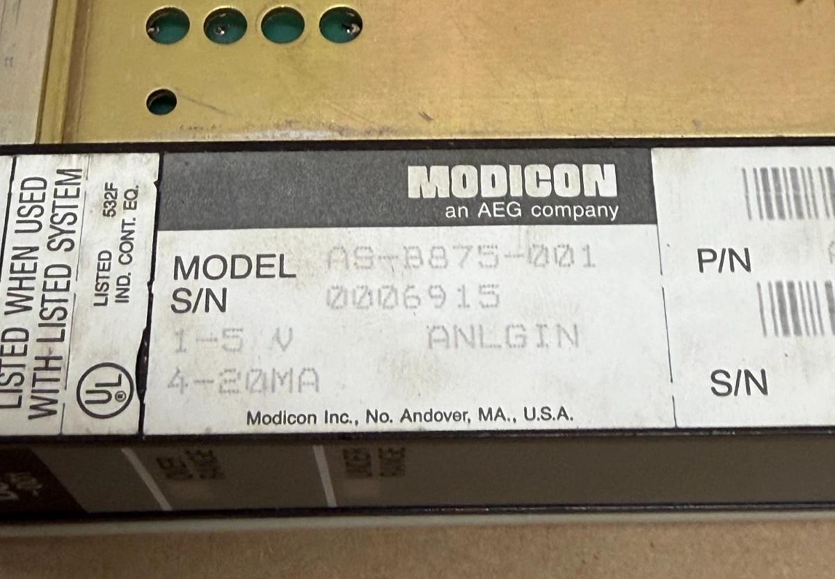 Used Modicon AS-B875-001 Analog Input Module