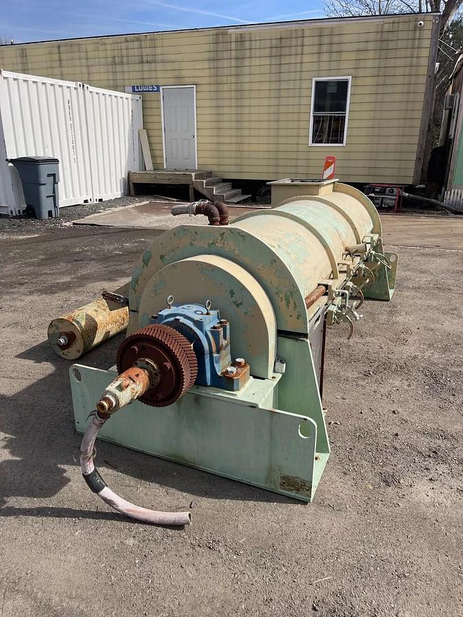 Used Littleford EK75AB Plow Continuous Mixer, Chamber 103”x32”, Inlet 20"x16"