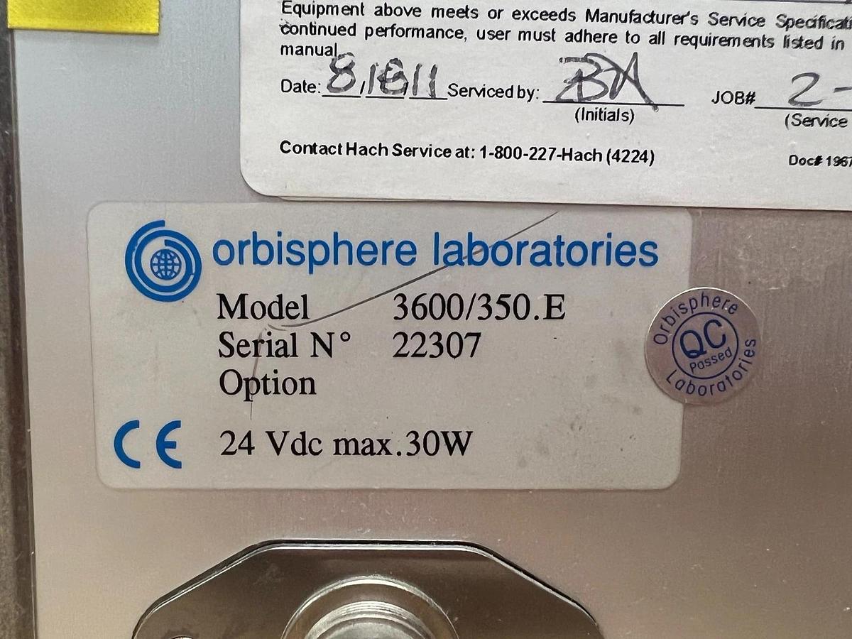 Used Orbisphere Laboratories 3600/350.E Analyzer with Key
