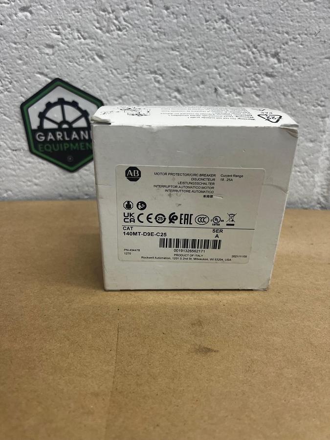 Used Allen Bradley 140MT-D9E-C25 Ser A Motor Protector/Circuit Breaker
