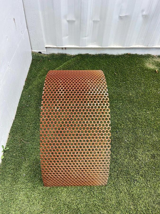 Used HammerMill Screens 5/8” Hole Diam, W:16.50”, L:58.50”, 3 Gauge Steel, 1/4” Thick