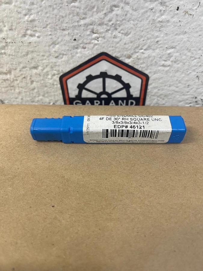 Used Niagara Cutter 46121 HSS ENDMILL DC402, 4F DE 30° RH SQUARE UNC