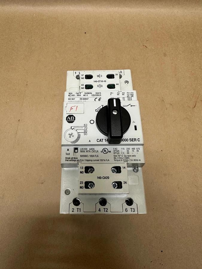 Used Allen Bradley 140-CMN-9000 Motor Protection Circuit Breaker