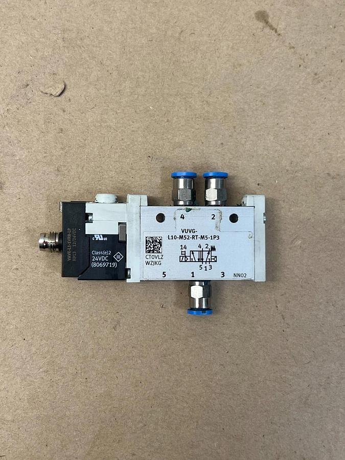 Used Festo VUVG-L10-M52-RT-M5-1P3 Solenoid Valve - Lot of 2