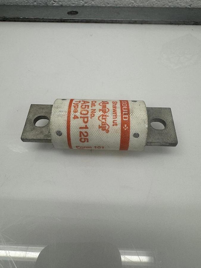 Used Gould Shawmut A50P125 Semi Conductor Fuse, 125 A, 500 VAC, Type 4
