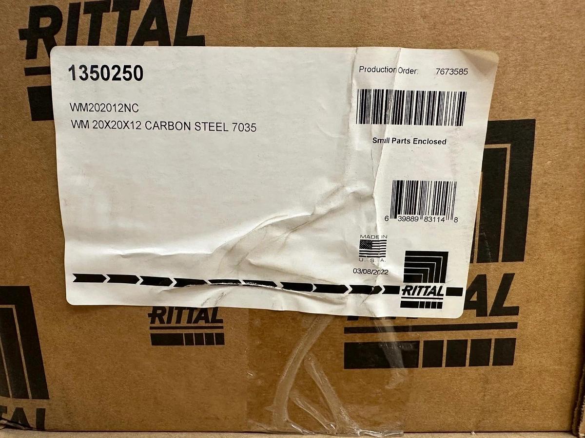 Used RITTAL 1350250 Carbon Steel Enclosure, 20x20x12 *FACTORY SEALED NEW!*