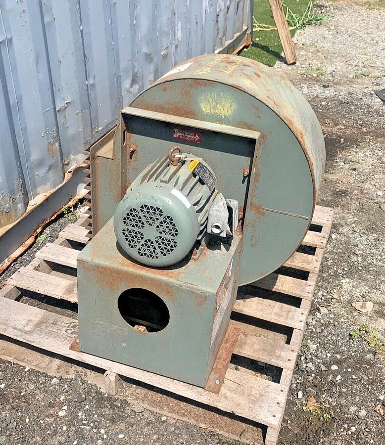 Used New York Blower (NYB) Size 15 ACF Fan, 2600 CFM @ 8" SP  w/ Baldor 5HP Motor