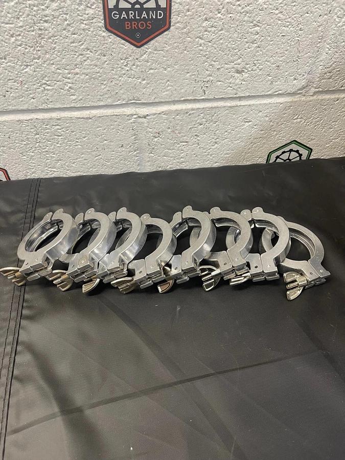 Used 2” Tri-Clamp Cover, Single Pin Heavy Duty Stainless Steel 304, Lot of 8