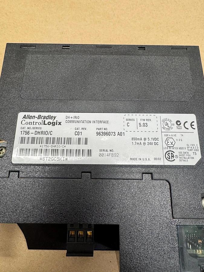 Used Allen Bradley 1756-DHRIO/C ControlLogix Communication Interface Ser C, *Tested*