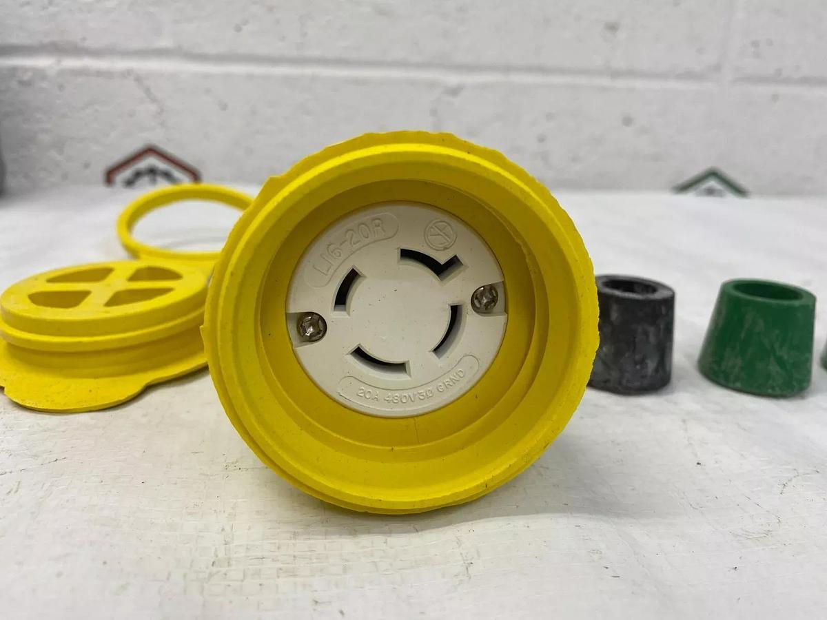 Used Woodhead 27W76 Connector-Watertite 3 Phase 480V (Yellow)
