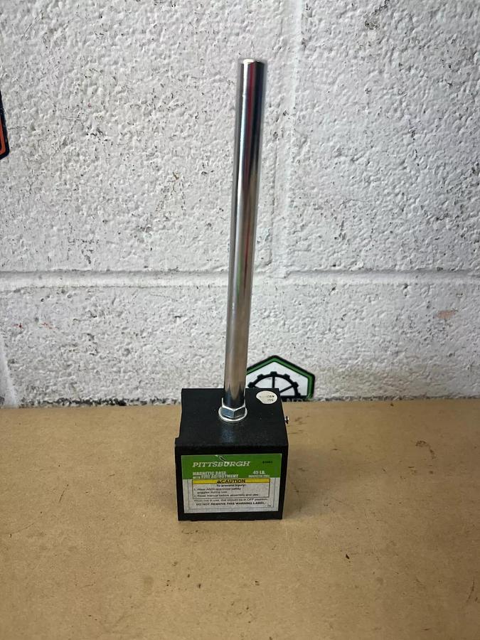 Used Pittsburgh 63663 Magnetic Base w/ Fine Adjustment, No On/Off Switch