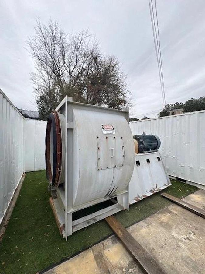 Used Twin City Fan & Blower CW Bottom Angular Upblast 542, 250Hp Motor @ 1188RPM