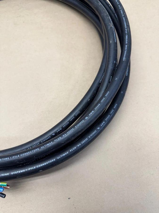 Used Allen-Bradley 2090-XXNPMP-10S09 Power Cable, Series A, Bulletin 2090, 9m