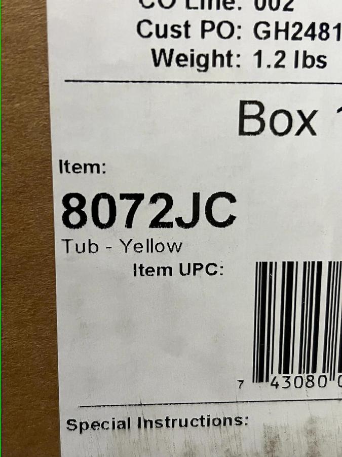 Jonti-Craft 8072JC Yellow Bins - Lot of 5