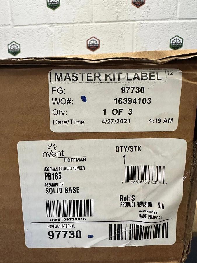 Used NVent Hoffman PB185 Solid Base *NEW*