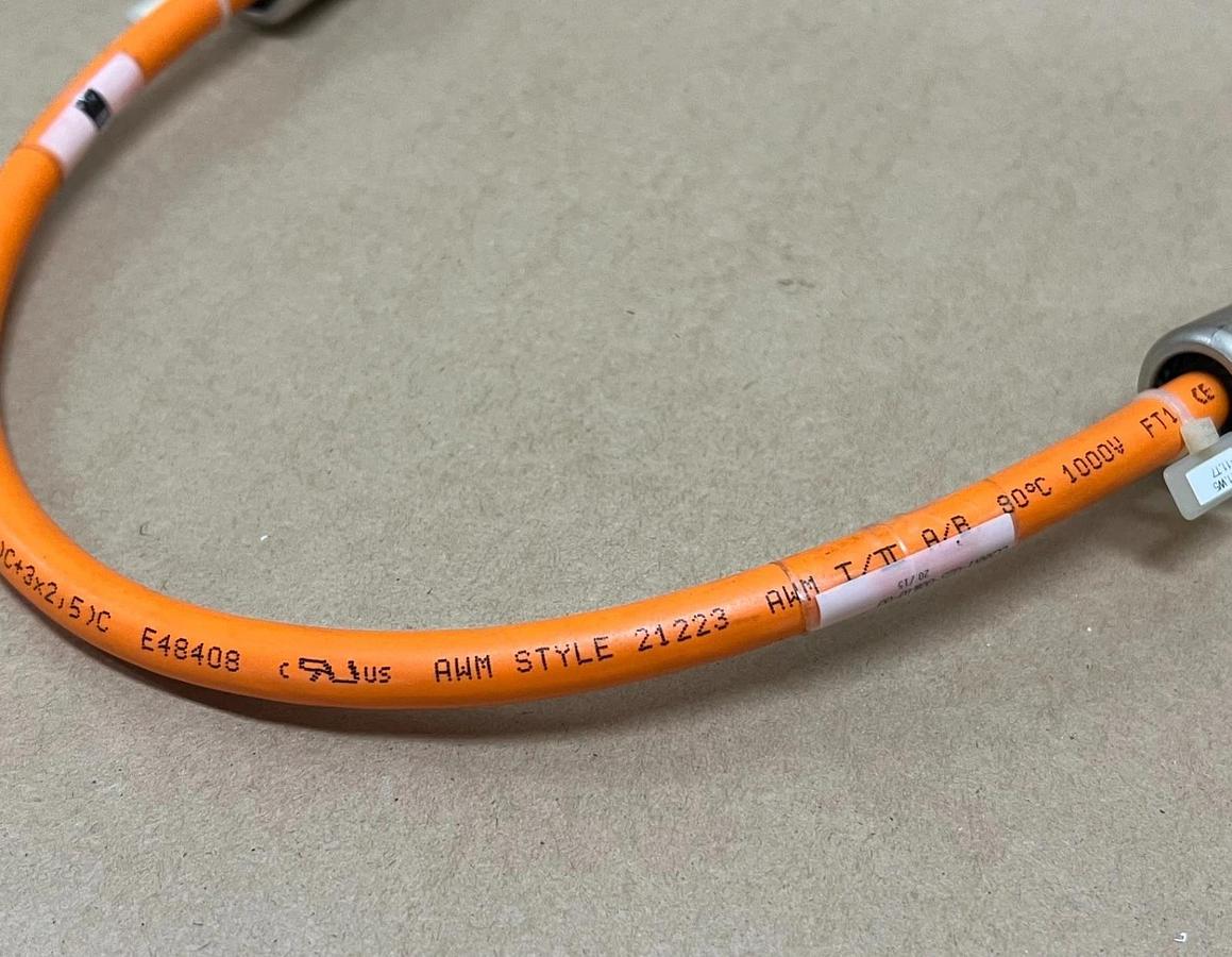 Used Kollmorgen CCNN1-025-00M40-00 3x2, 5mm2 Network Cable - Lot of 3