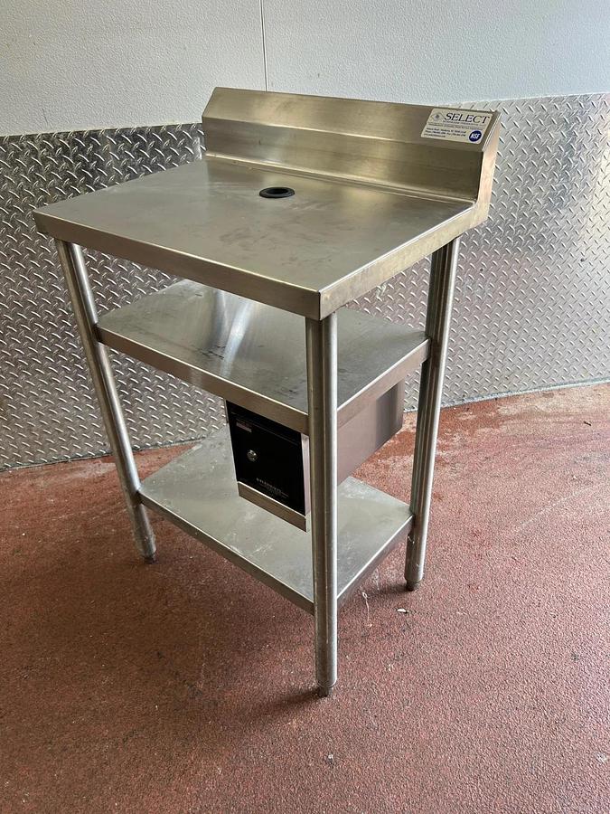 Used Select Stainless Table with Safe