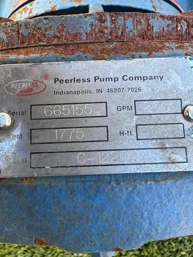 Used Peerless C-1220A Pump Serial# 665155, Weg 01518ES3E254JM 15Hp Motor @ 1755RPM