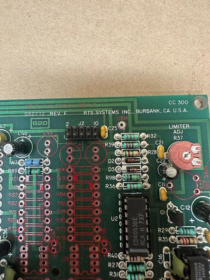 Used RTS Systems SS2712 Intercom System Circuit Board